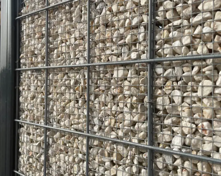 Extérieur en gabion